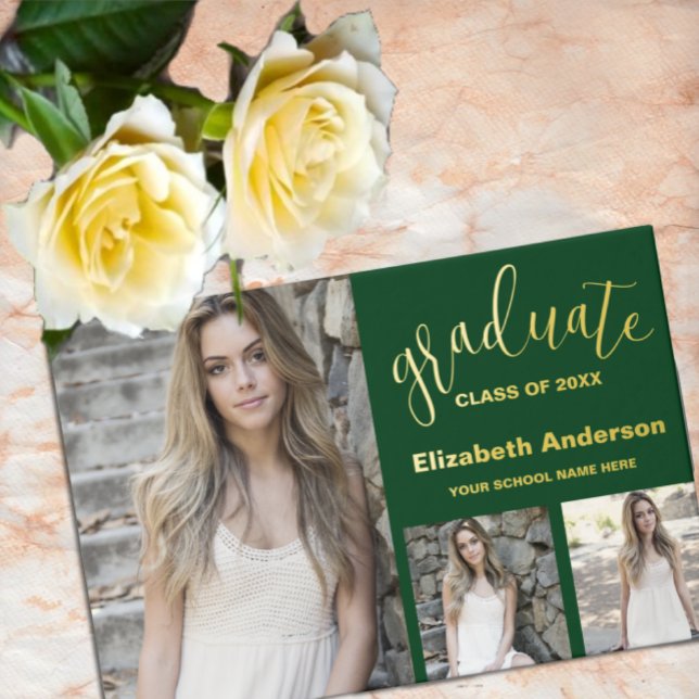 Minimalist 3 Photo Graduation Guest Book (Creator Uploaded)