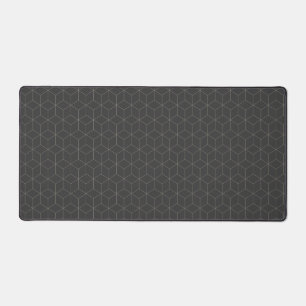 Minimalist 3D Cube Pattern Desk Mat