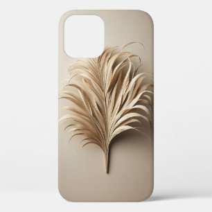 Minimalist 3D Palm Leaf Sculpture - Modern Boho Be iPhone 12 Case