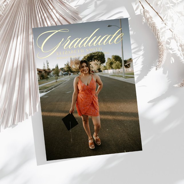 Minimalist 4 Photos Graduation Announcements (Creator Uploaded)