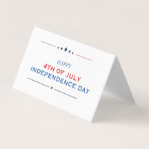 Minimalist 4th of July Independence Day Greeting C