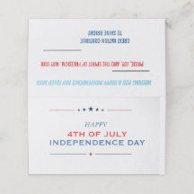 Minimalist 4th of July Independence Day Greeting C