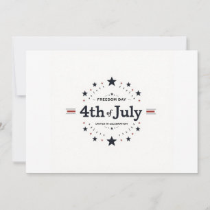 Minimalist 4th of July Invitation –Retro Typograpy