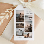 Minimalist 6 Photo Collage Merry Christmas Gift Tags<br><div class="desc">Stylish 6 x Photo Collage Grid Merry Christmas Holiday Gift Tag. Simply upload your own pictures and customise the name.</div>