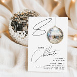 Minimalist 80th Disco Ball Birthday Party Invitation<br><div class="desc">Celebrate the milestone of turning 80 with our chic and minimalist 80th Birthday Party Invitation! This invitation sets the stage for a memorable celebration, featuring the numerals '80' with a unique twist - the '0' is a sparkling disco ball, shining on our trendy black background. The modern party template complemented...</div>