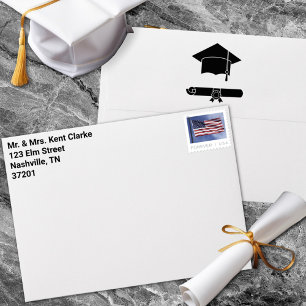 Minimalist 8th Grade Graduation Pre-addressed Envelope