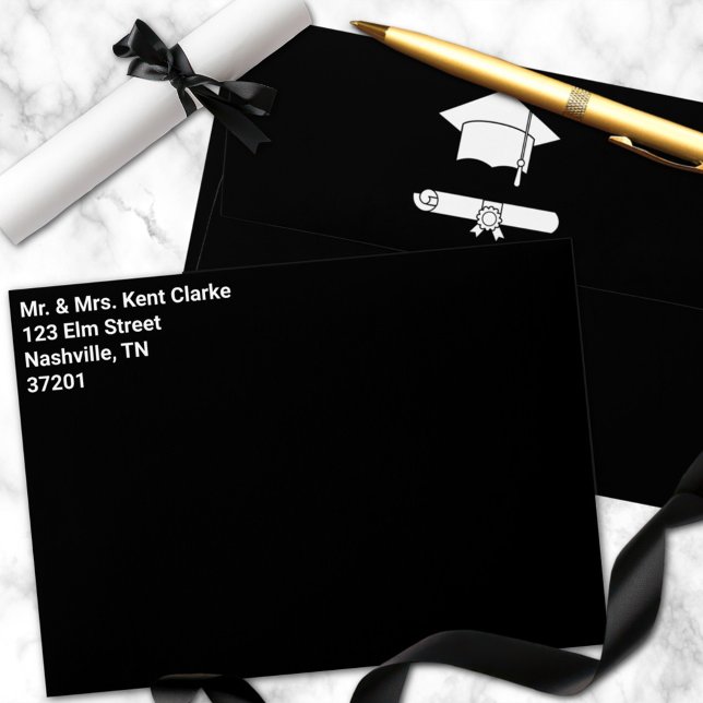 Minimalist 8th Grade Graduation Pre-addressed Envelope (Creator Uploaded)