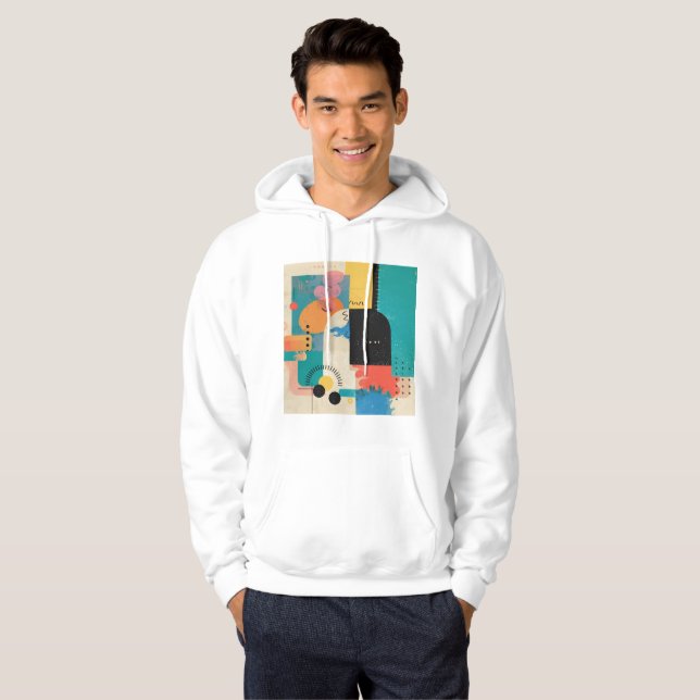 Minimalist 90s Abstract Poster Hoodie (Front Full)