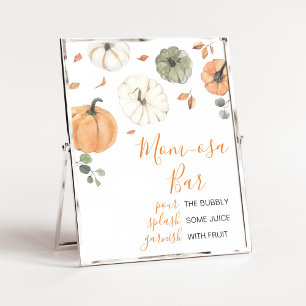 Minimalist A Little Pumpkin Mum Osa Bar Poster