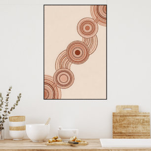 Minimalist Aboriginal Dot Art Poster