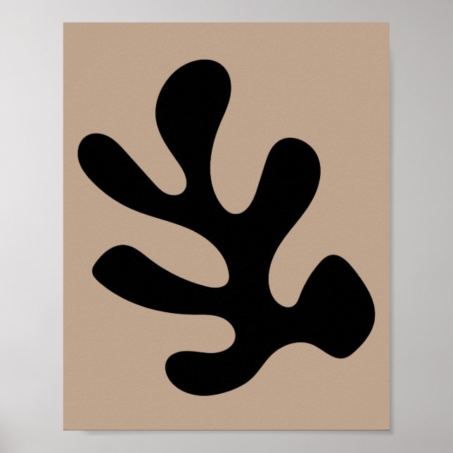 Minimalist Abstract Algae Matisse Style  Poster (Front)
