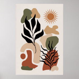 Minimalist Abstract Art Modern Vector Illustration Poster