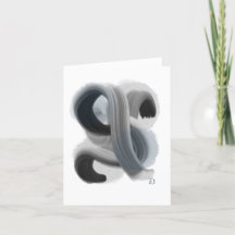 Minimalist Abstract Artwork Folded Thank You Card