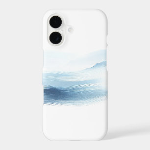Minimalist Abstract Blue Watercolor Waves - Elegan