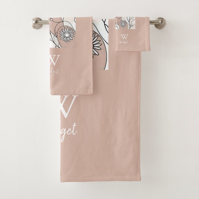 Minimalist Abstract Boho Cosy Decor Bath Towel Set (Insitu)