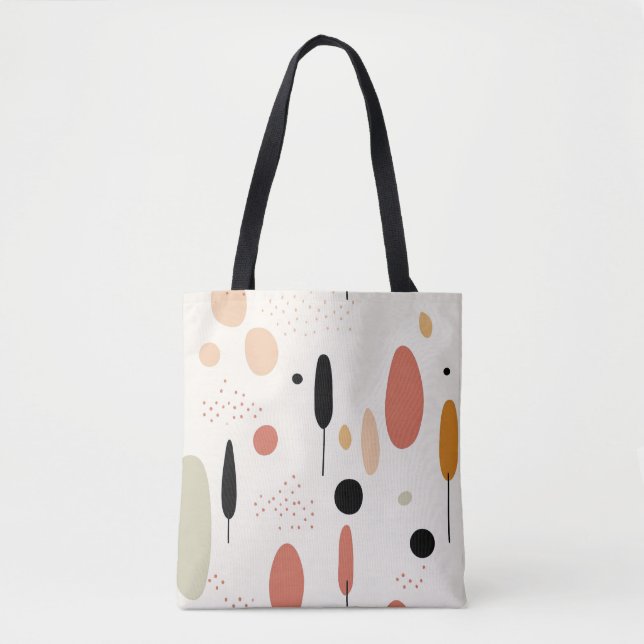 Minimalist Abstract Boho Pattern Tote Bag (Front)