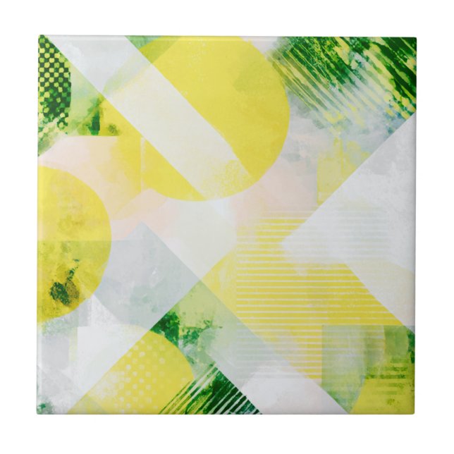 Minimalist abstract composition ceramic tile (Front)