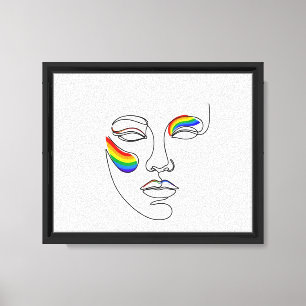Minimalist Abstract Face Line Art Wall Art Moder