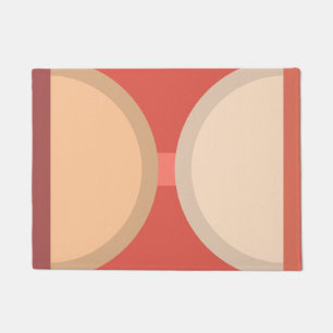 Minimalist Abstract Geometric Art Earth Tones Doormat