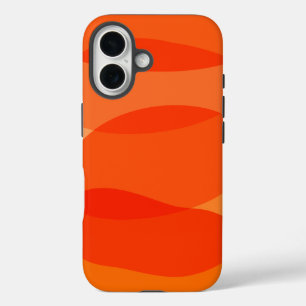Minimalist Abstract Geometric Art in Orange iPhone 16 Case