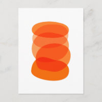 Minimalist Abstract Geometric Art in Orange