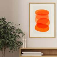 Minimalist Abstract Geometric Art in Orange