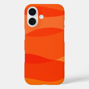 Minimalist Abstract Geometric Art in Orange Red iPhone 16 Case