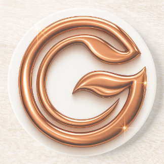 Minimalist Abstract Letter G Coaster