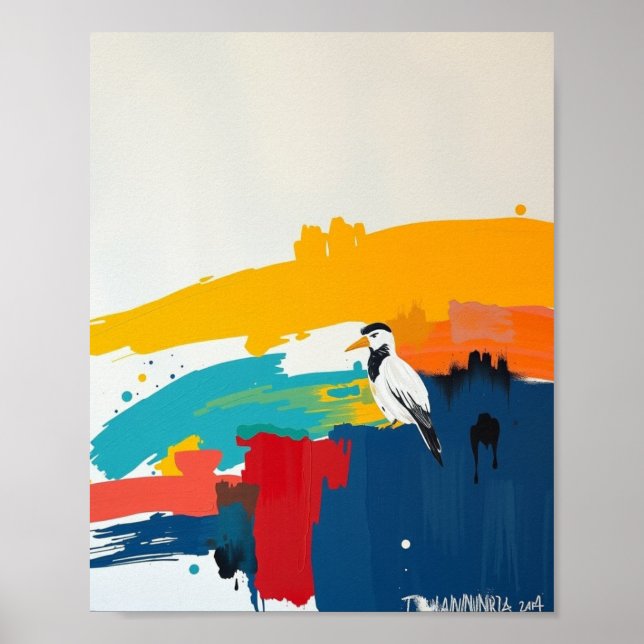 Minimalist Abstract Line Art Print (Front)