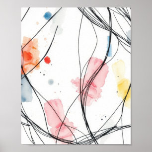 Minimalist Abstract Line Drawing Prints Set