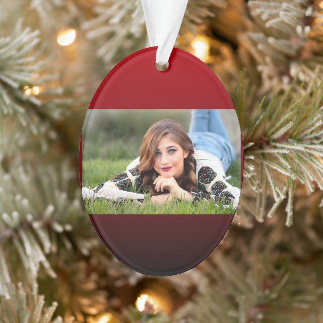 minimalist abstract marsala red burgundy maroon ornament (Tree)