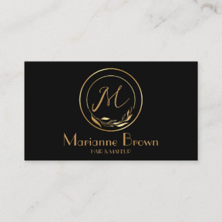 Minimalist Abstract Modern Black Business Card