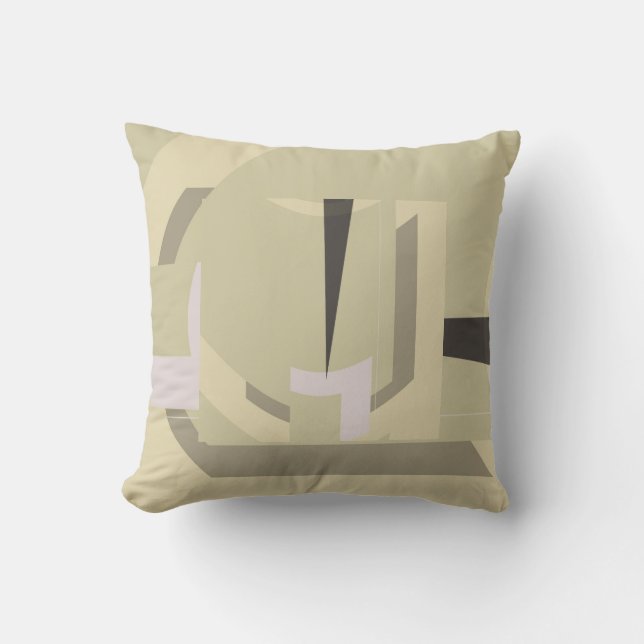minimalist abstract modern  pillow grey (Front)