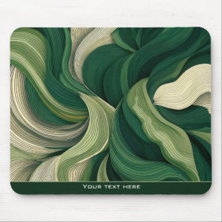 Minimalist Abstract Nature Earthy Green Botanical Mouse Pad