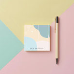 Minimalist Abstract Pastel Post-it Notes<br><div class="desc">A minimalist yet stylish post it notes highlighting pastel colours. Personalise it with your name. Please click the "customise" button.</div>
