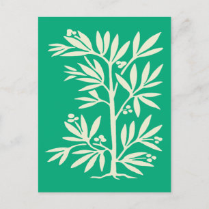 Minimalist Abstract Plant Silhouette Postcard