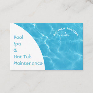 Minimalist Abstract Pool Water Ripples Business Card