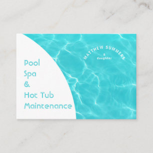 Minimalist Abstract Pool Water Ripples Business Card