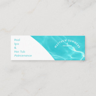 Minimalist Abstract Pool Water Ripples     Mini Bu Business Card