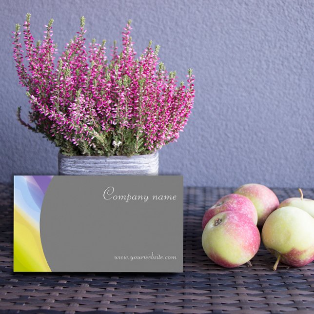 Minimalist abstract QR grey lavender Business Card (Creator Uploaded)