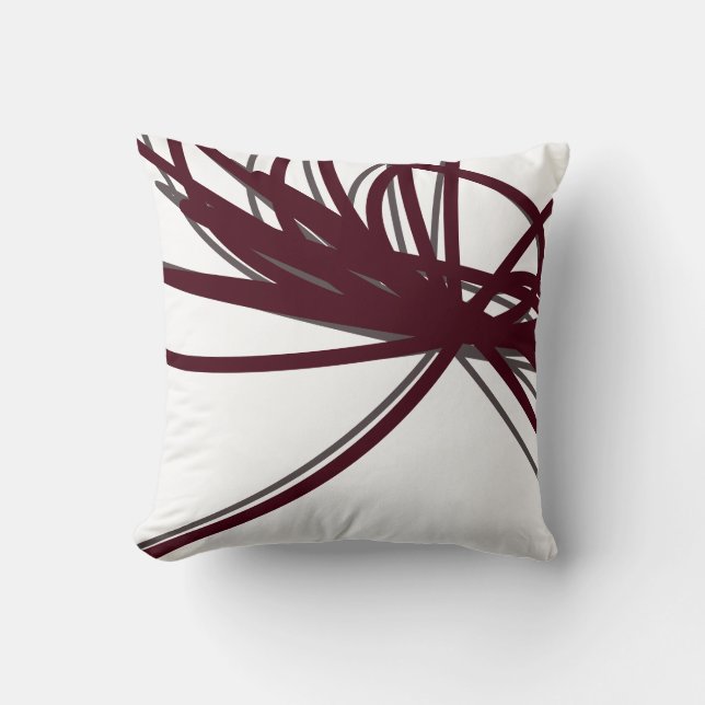 Minimalist Abstract Ribbons Cushion (Front)