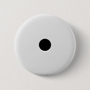 Minimalist Abstract Single Dice Pip 6 Cm Round Badge