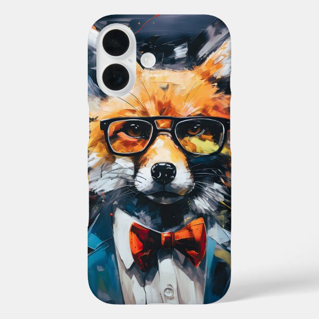 Minimalist Abstract Suited Fox Case-Mate iPhone Case (Back)