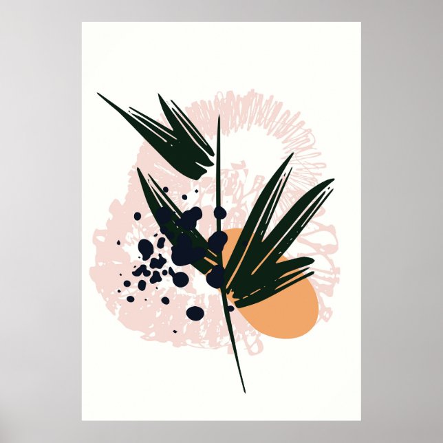 Minimalist Abstract Sunset Poster wall decor (Front)