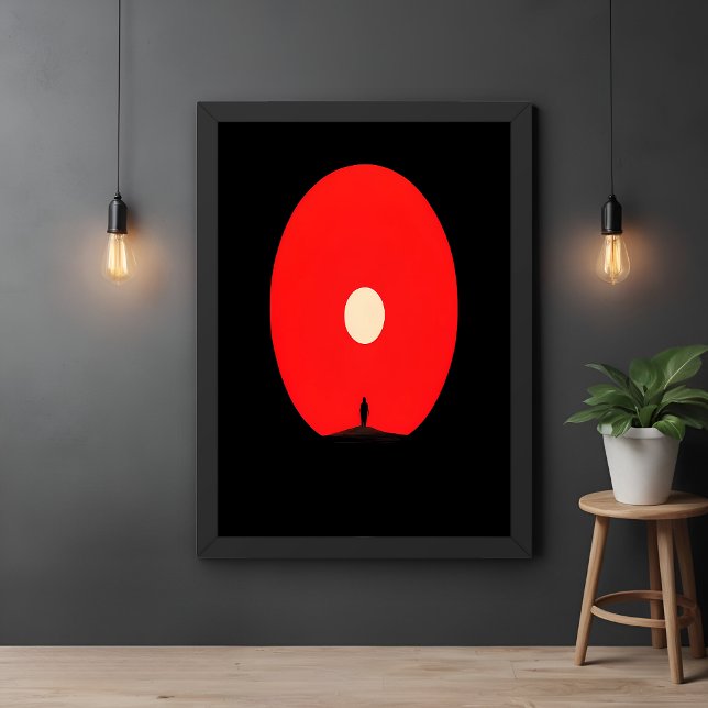 Minimalist Abstract Sunset Silhouette Art Poster (Creator Uploaded)