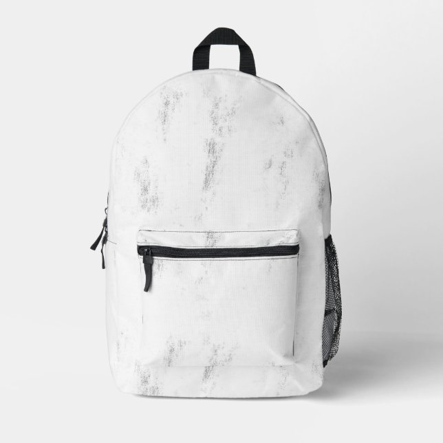 Minimalist Abstract Texture White Backpack (Front)