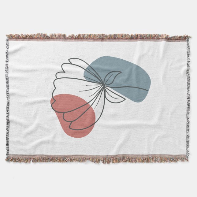 Minimalist Abstract Wall Art Throw Blanket (Front)