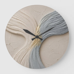 Minimalist Abstract Wave Clock