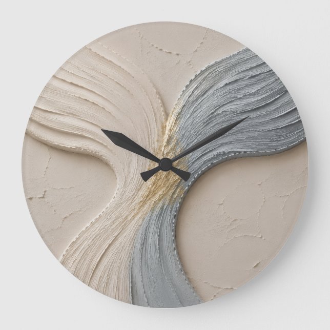 Minimalist Abstract Wave Clock  (Front)