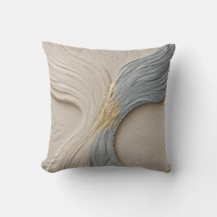 Minimalist Abstract Wave Clock  Cushion
